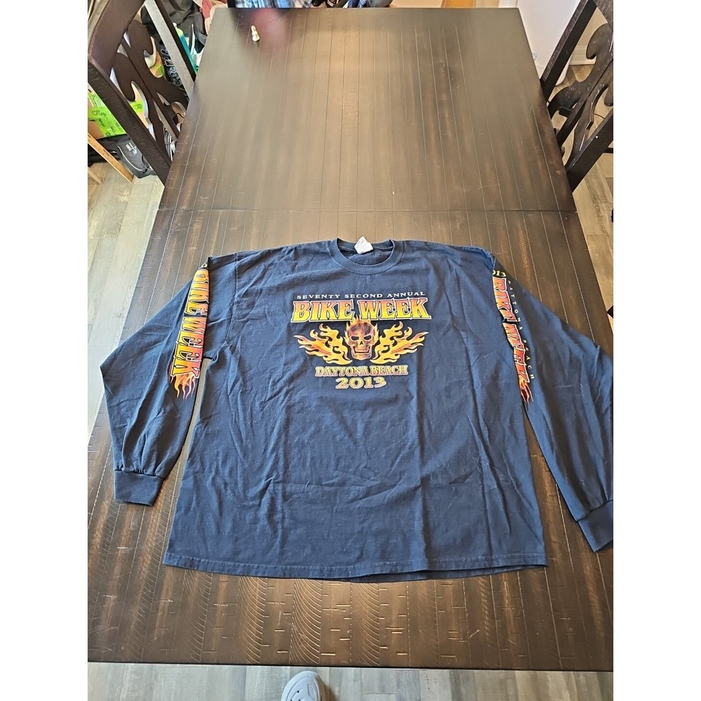 Fruit of the Loom Men Daytona Beach Shirt Bike Week 2013 Florida Biker Wear 2xl - Picture 2 of 11